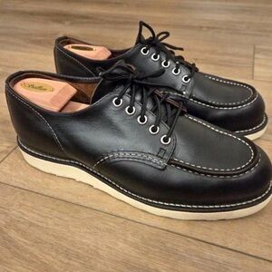 Red Wing Shoes #8090 Oxford Black Leather Moc Toe Work Boots US. 9.5